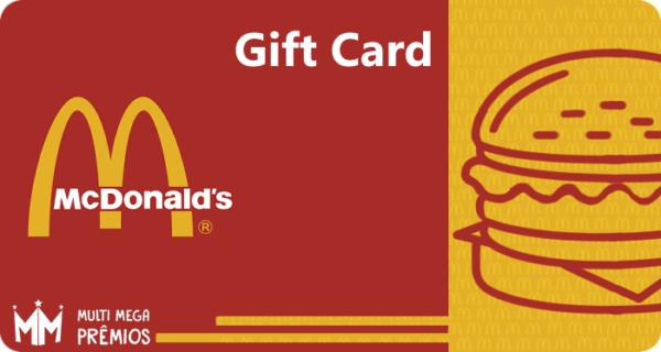 Cartão Presente McDonald's - Méqui