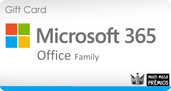 Cartão Presente Microsoft Office 365 Family