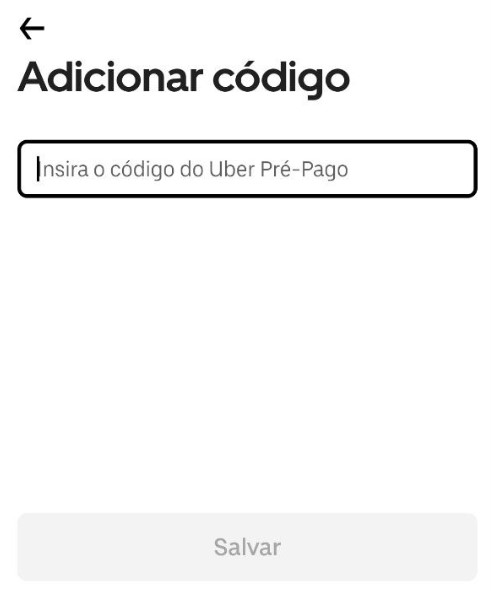 como ativar o cartão presente do uber passo 4